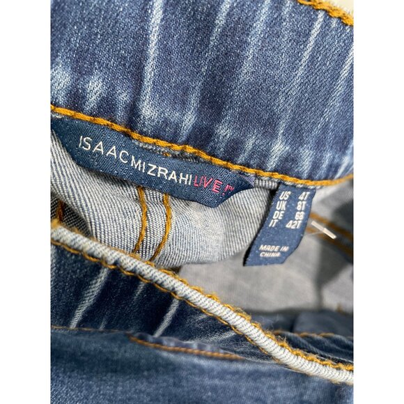 Isaac Mizrahi Live! Tall True Denim Pull On Crop Jeans Womens 4 Blue Indigo NEW - Picture 5 of 8